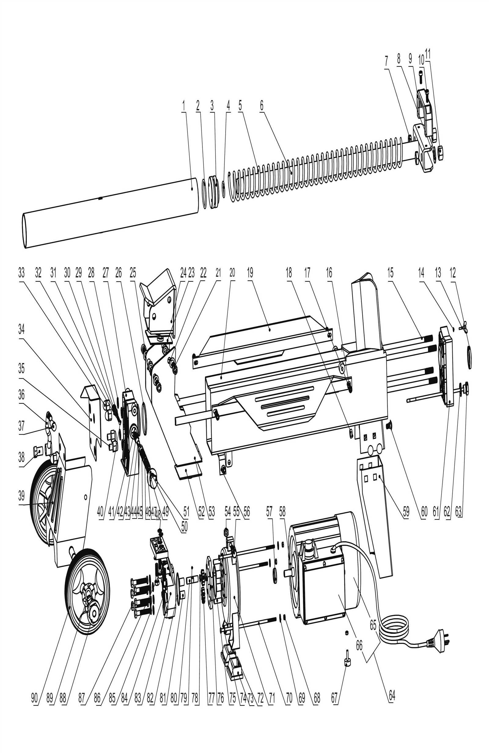 log splitter parts diagram