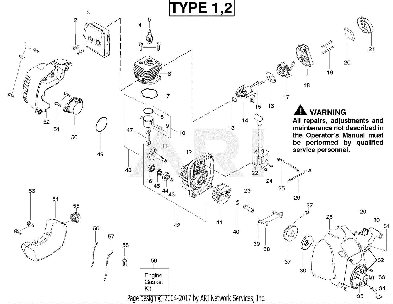 weed eater parts diagram