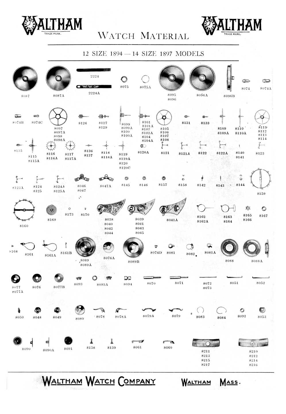 pocket watch parts diagram