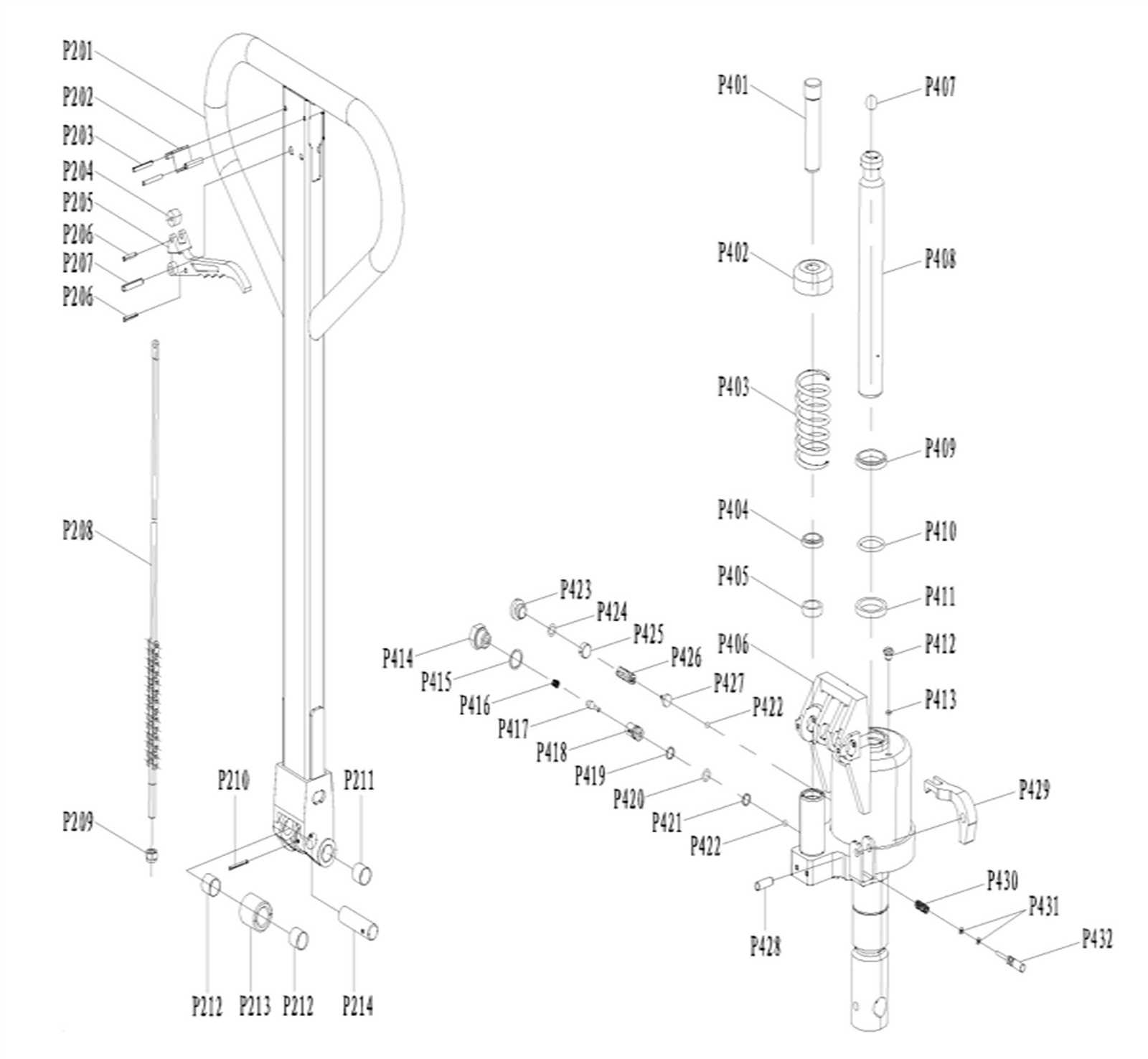 crown pallet jack parts diagram