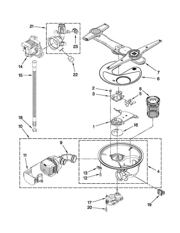 kenmore 665 dishwasher parts diagram