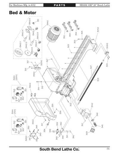 south bend lathe parts diagram