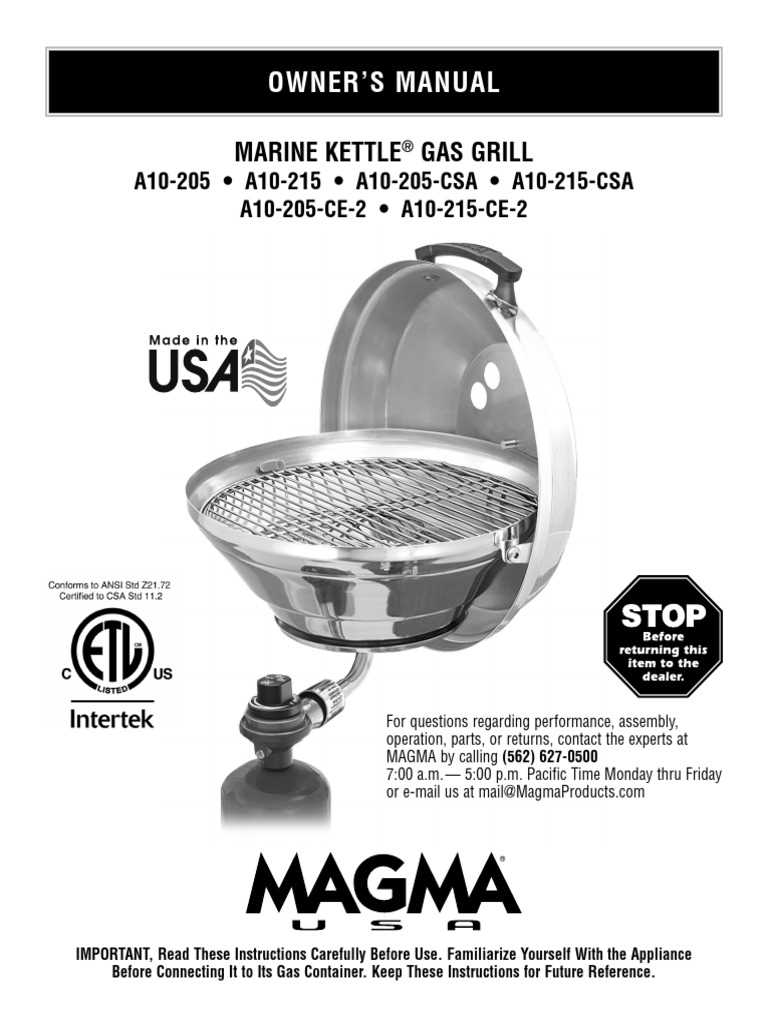 magma grill parts diagram