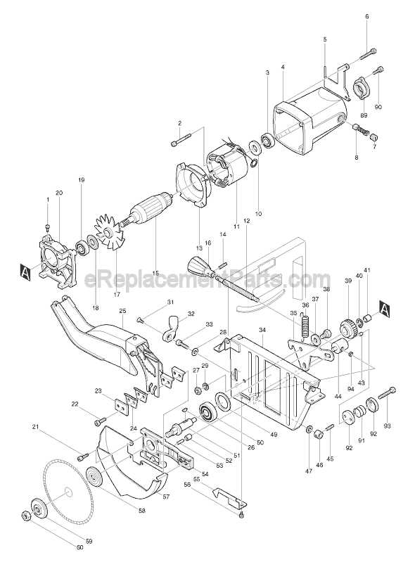 makita miter saw parts diagram