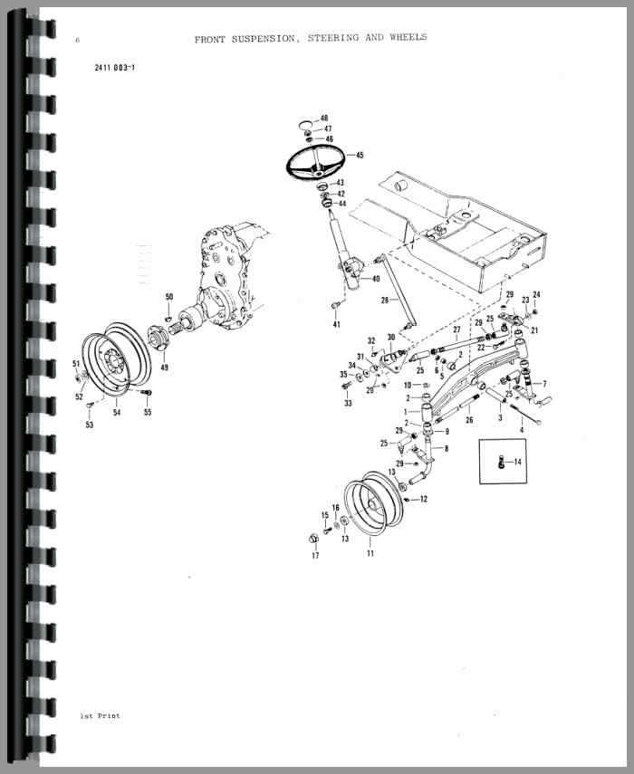 massey ferguson steering parts diagram