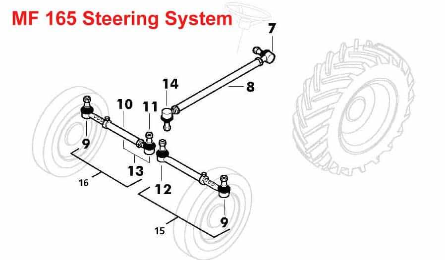 massey ferguson steering parts diagram