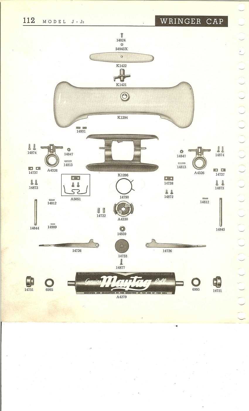 maytag wringer washer parts diagram