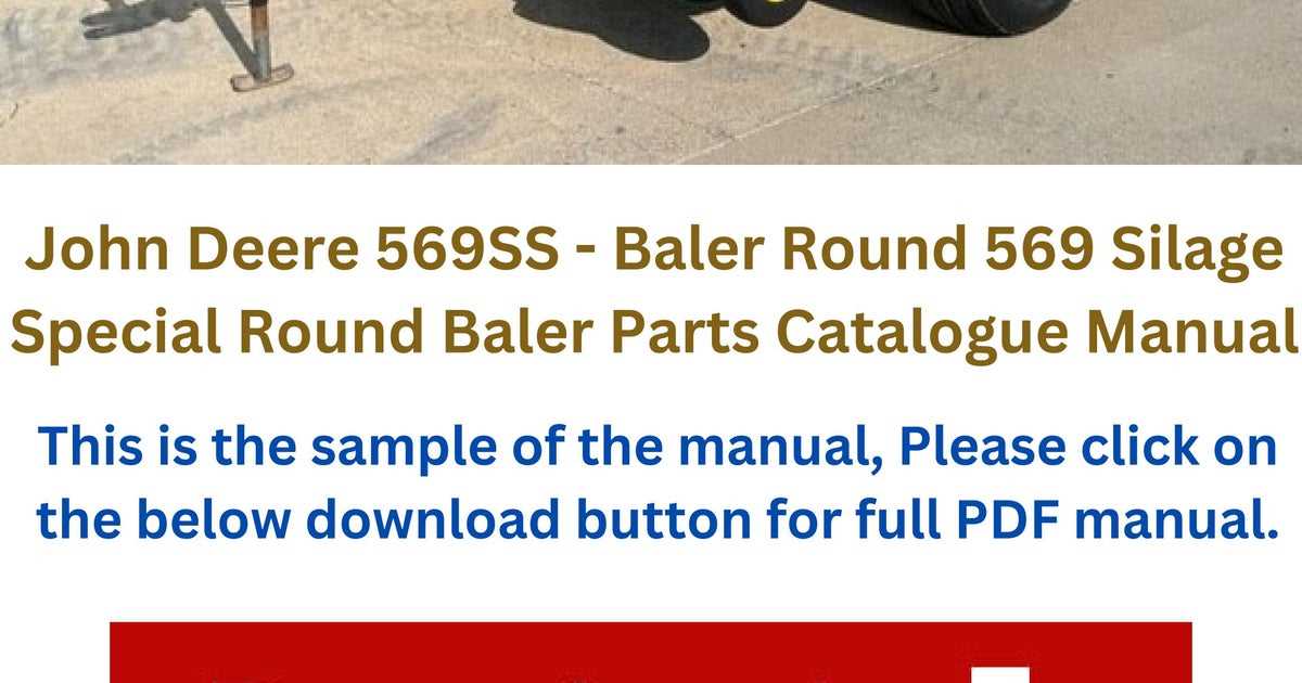 john deere 569 baler parts diagram