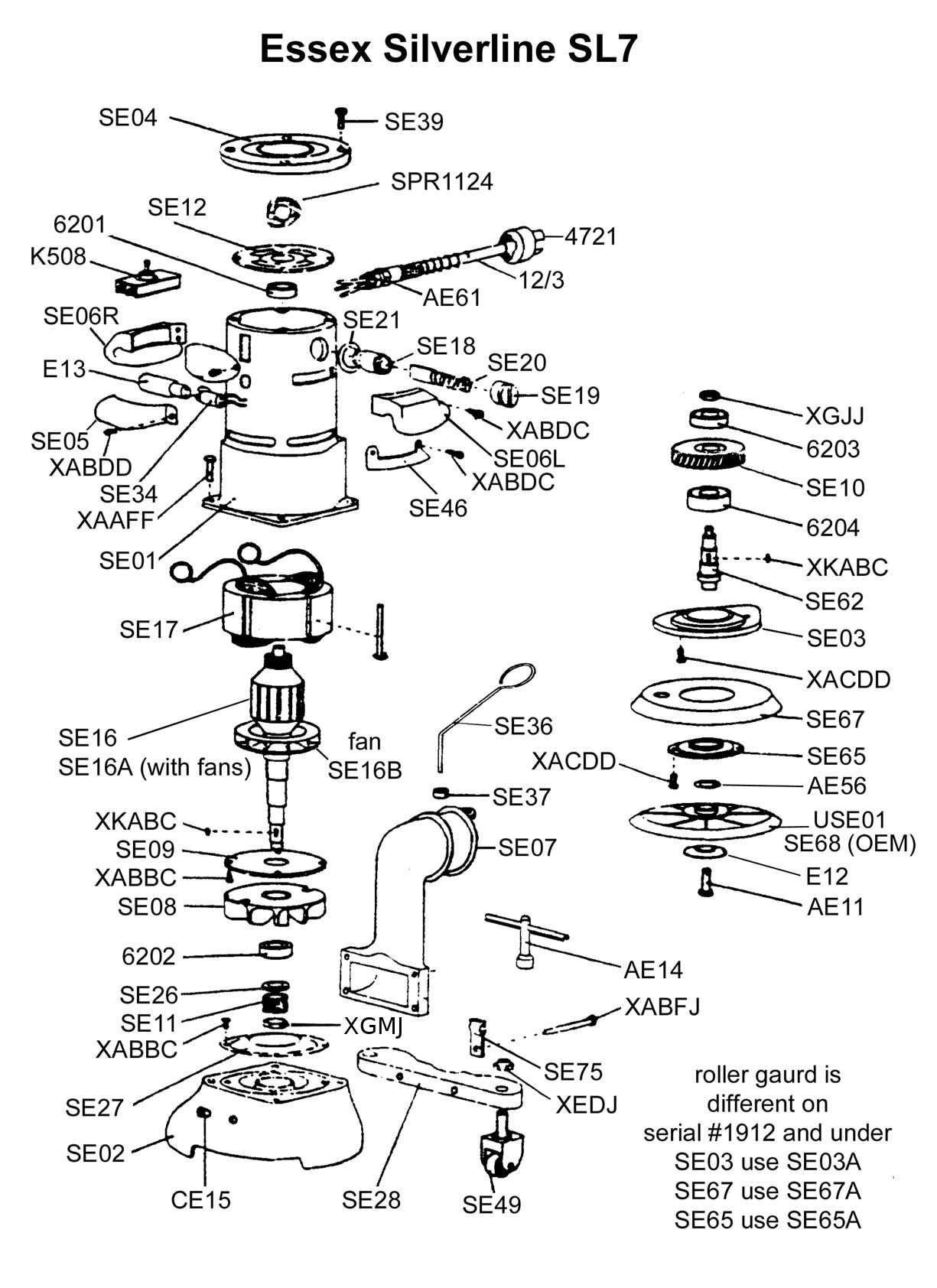 clarke super 7r edger parts diagram