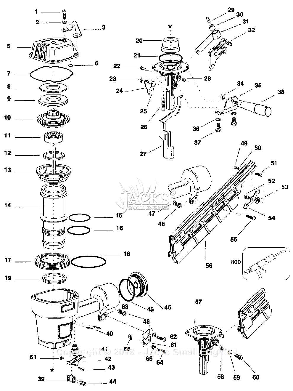 bostitch sb 1850bn parts diagram