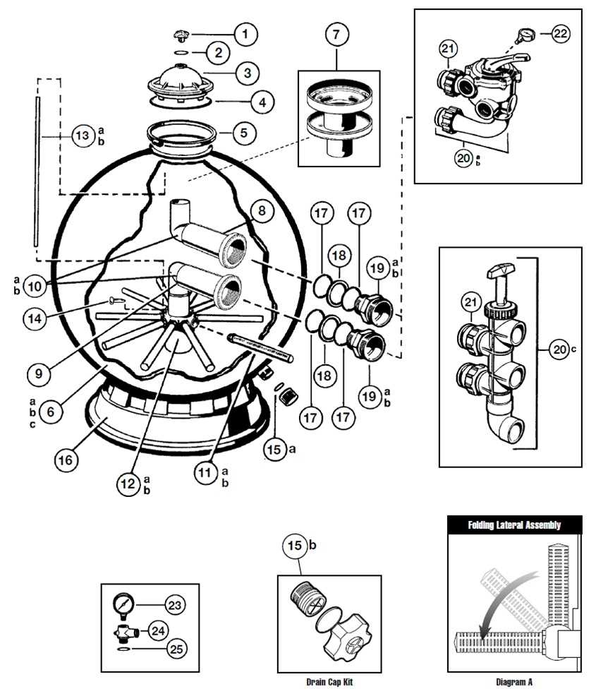 hayward multiport valve parts diagram