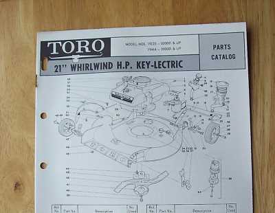 toro 521 parts diagram