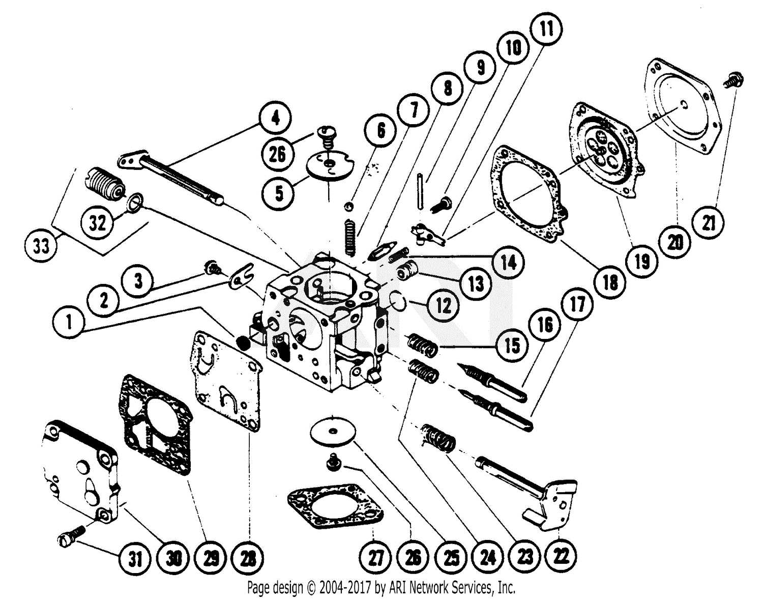 parts of a carburetor diagram