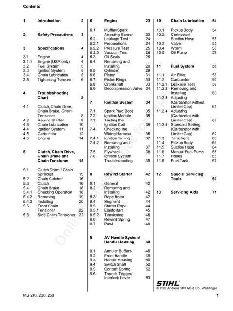 ms250 stihl chainsaw parts diagram