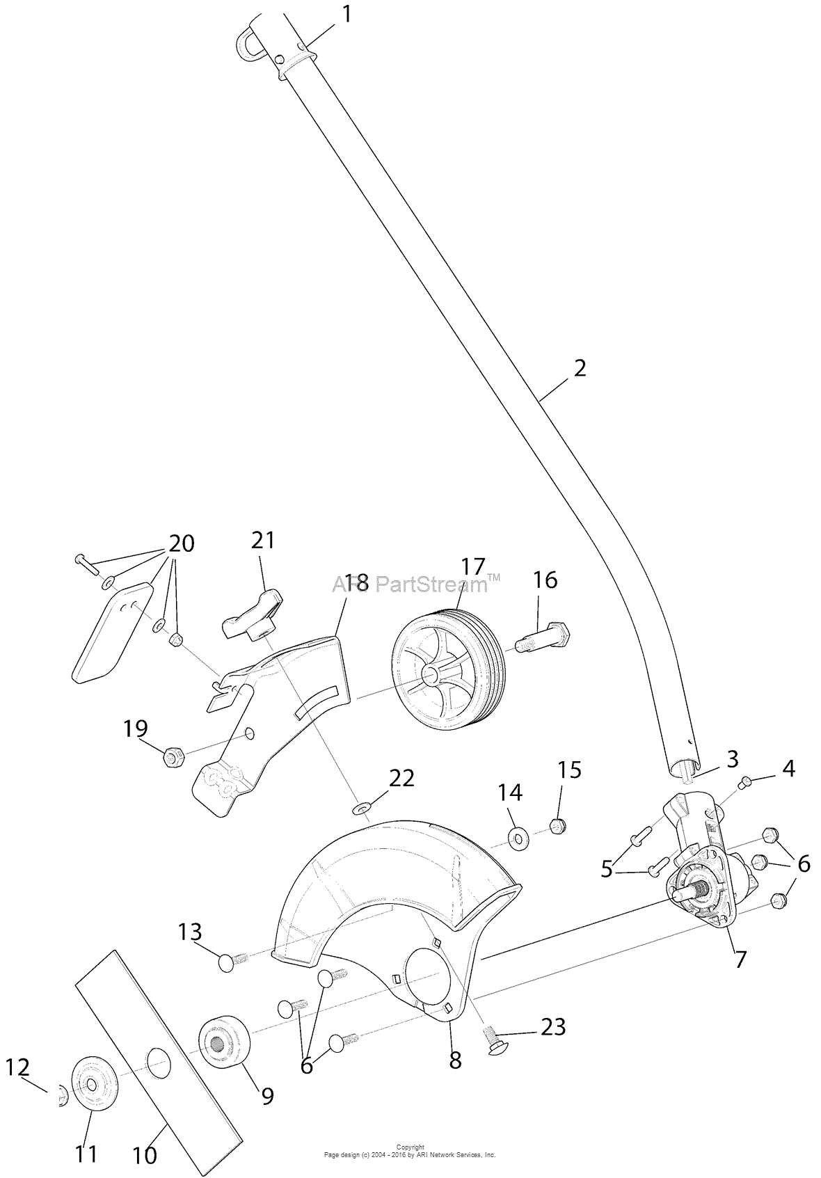 mtd edger parts diagram