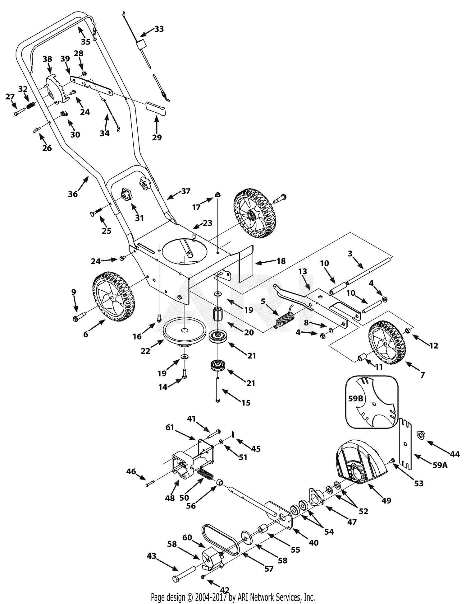 mtd edger parts diagram