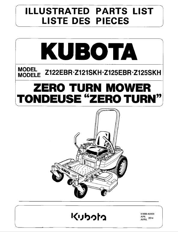 kubota z125e parts diagram