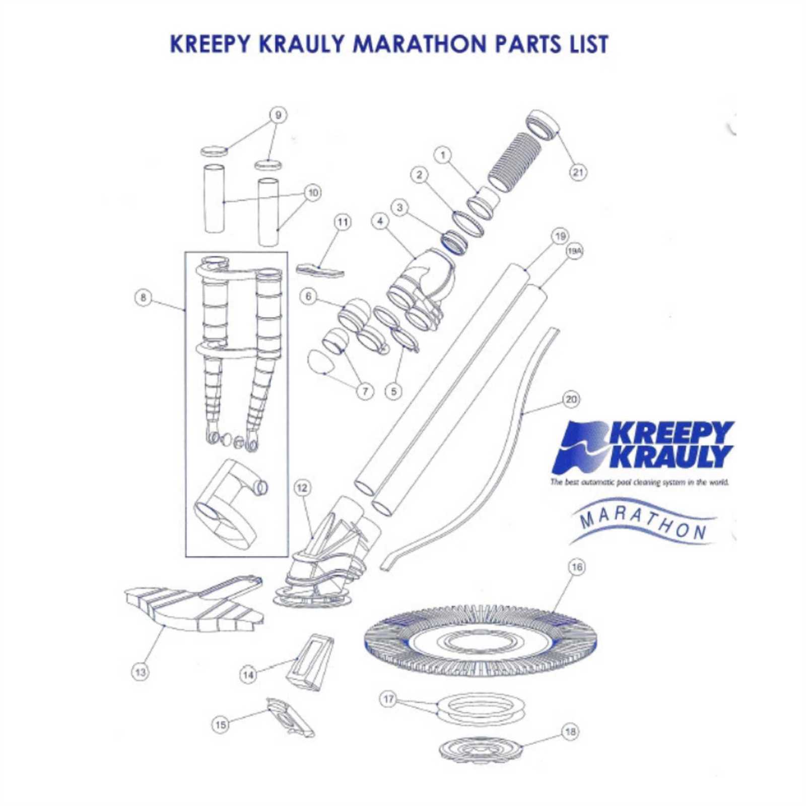 kreepy krauly parts diagram