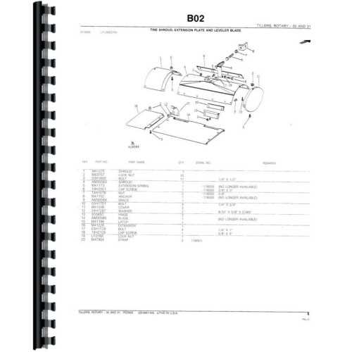 murray tiller parts diagram