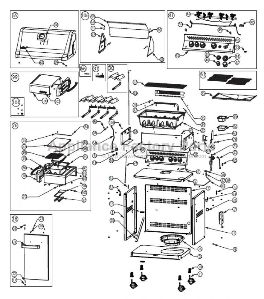 napoleon grill parts diagram