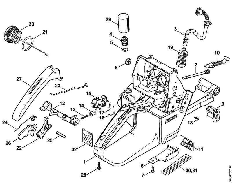 stihl ms 461 parts diagram