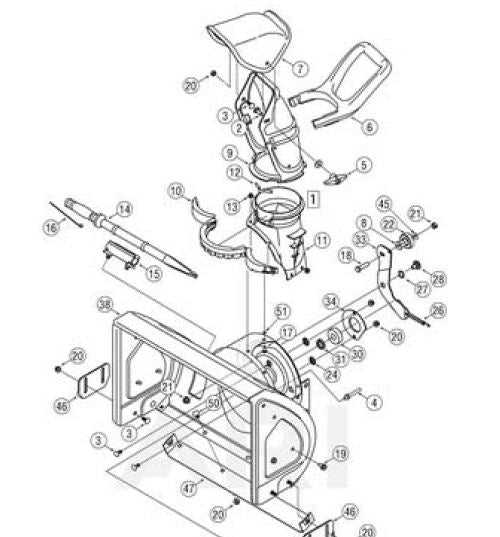 craftsman snow thrower parts diagram