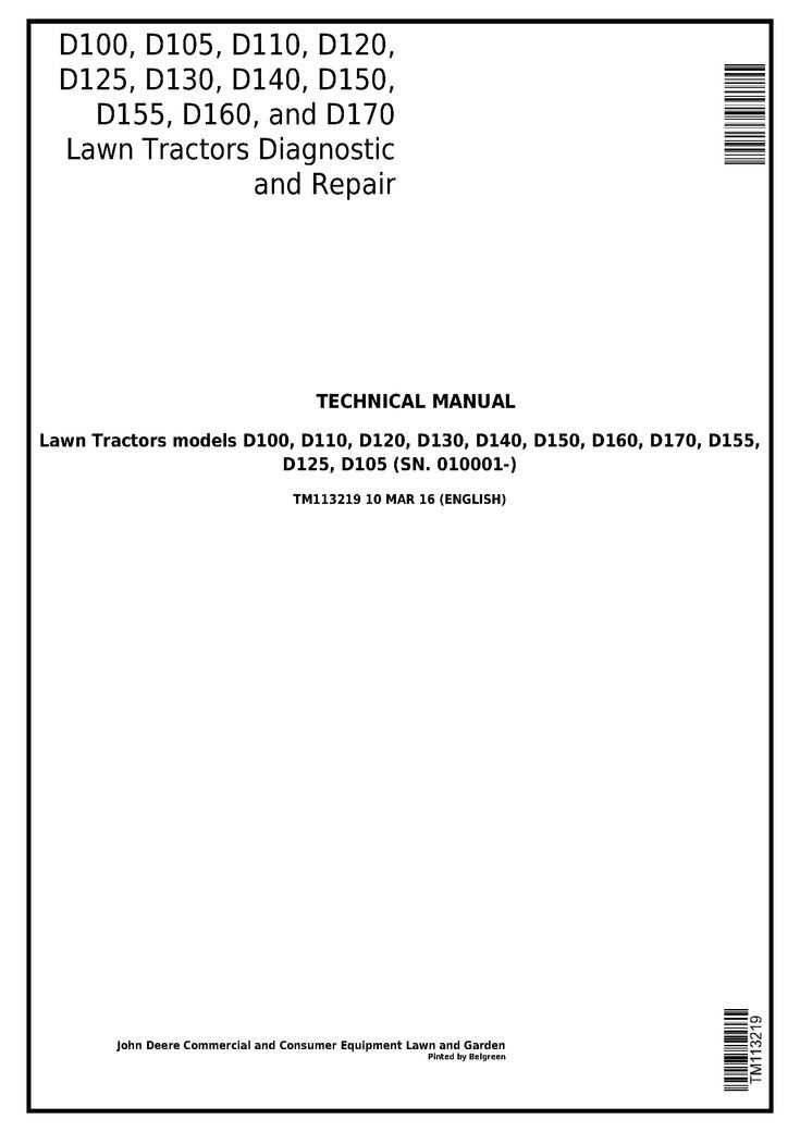 john deere d125 parts diagram