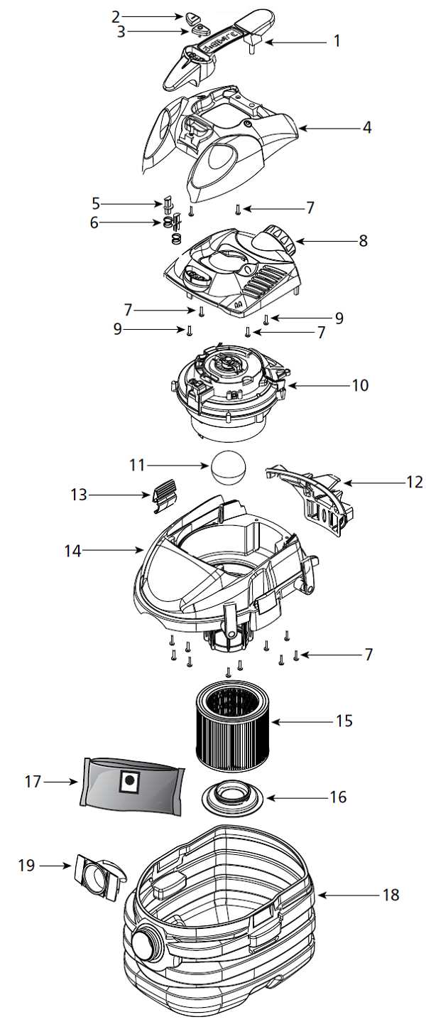 craftsman shop vac parts diagram