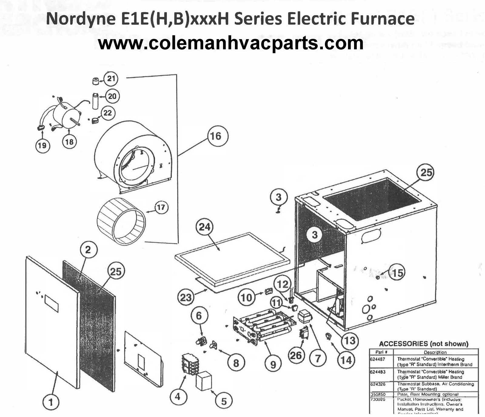 diagram of furnace parts