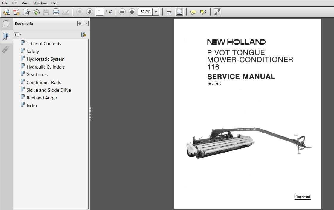 new holland haybine parts diagram