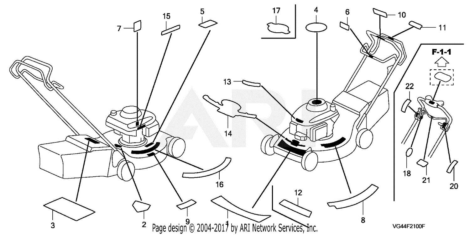 honda hrr2163tda parts diagram