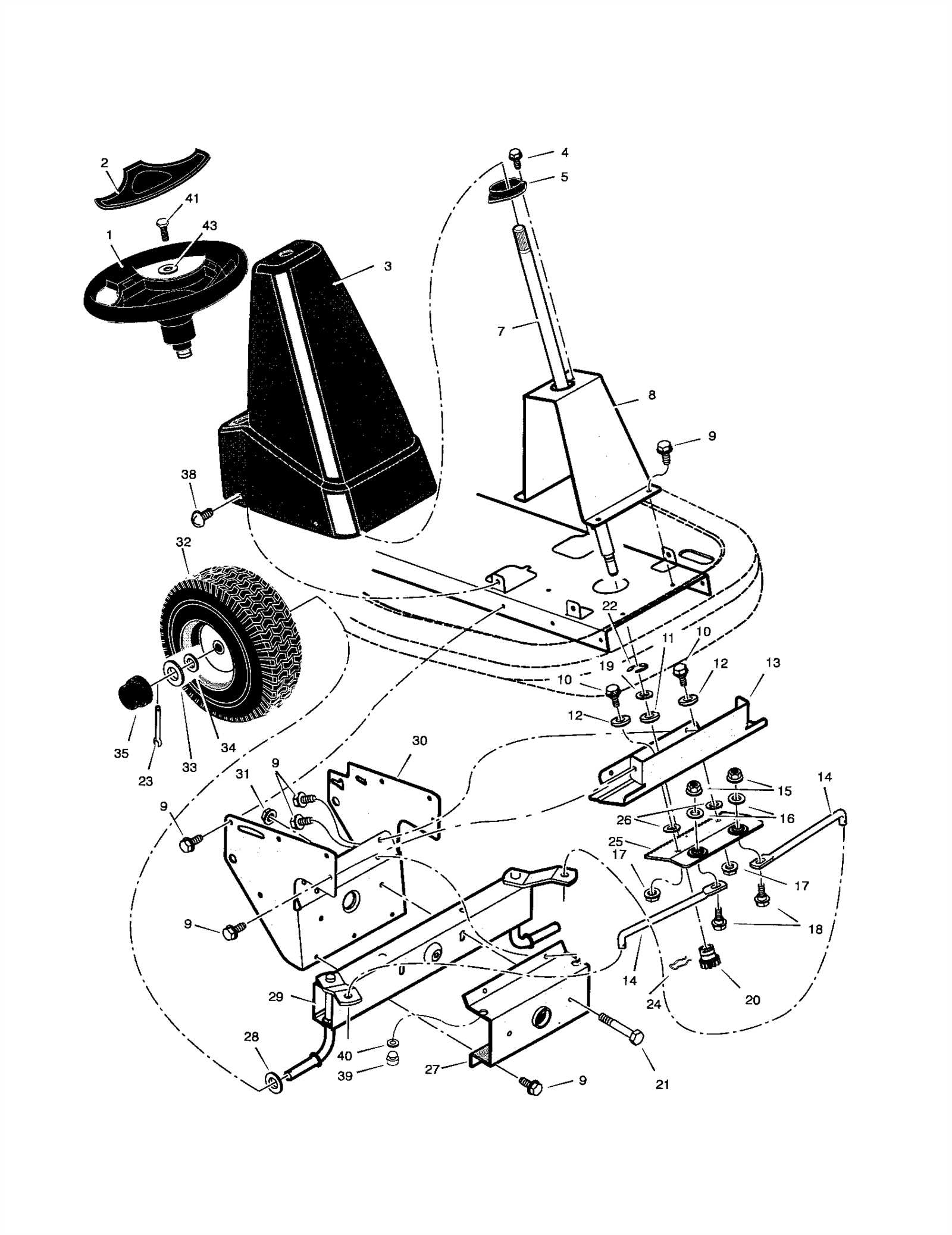 murray 30 inch riding mower parts diagram