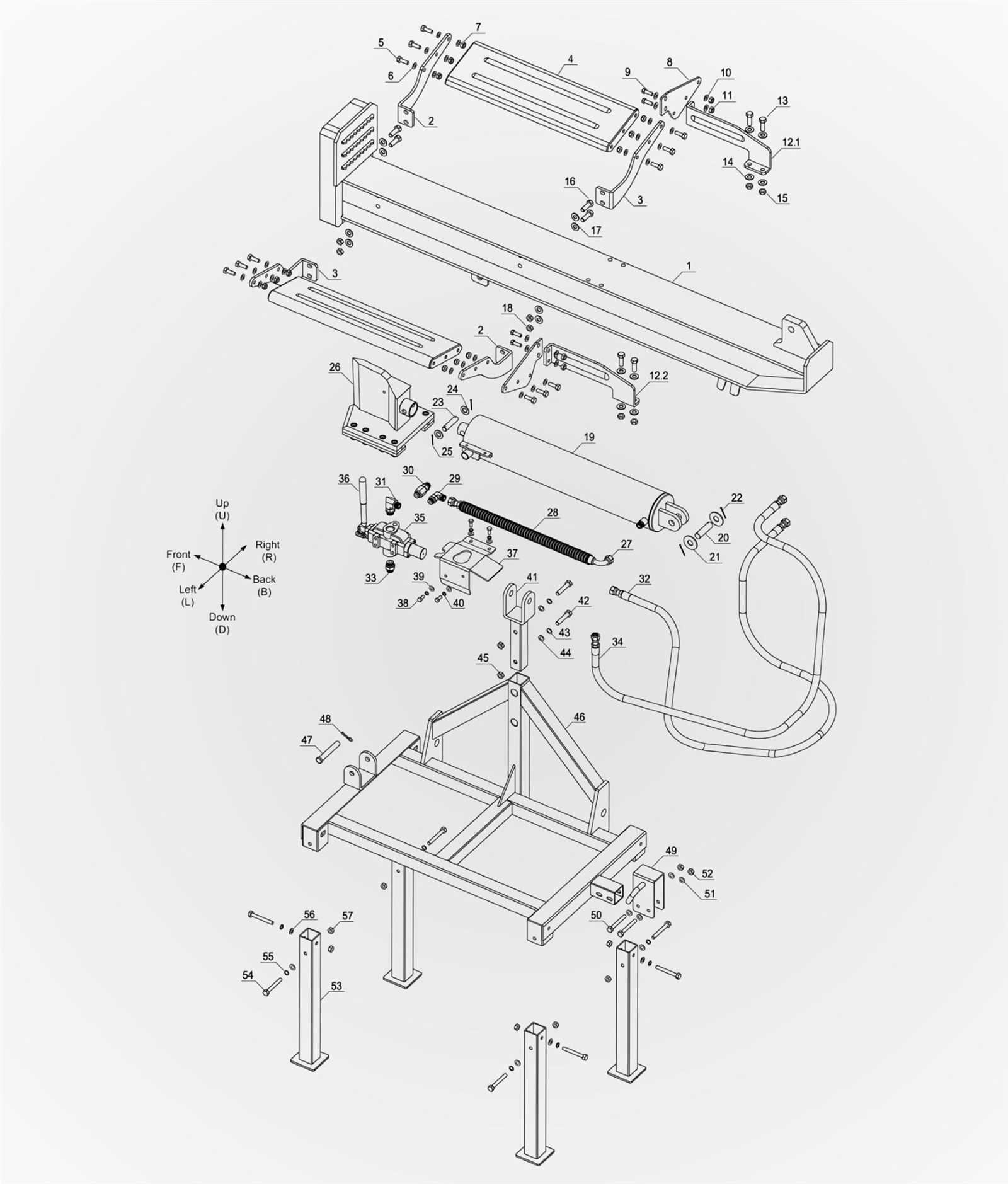 log splitter parts diagram