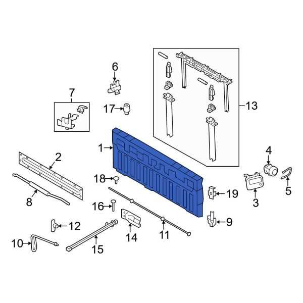 ford tailgate parts diagram