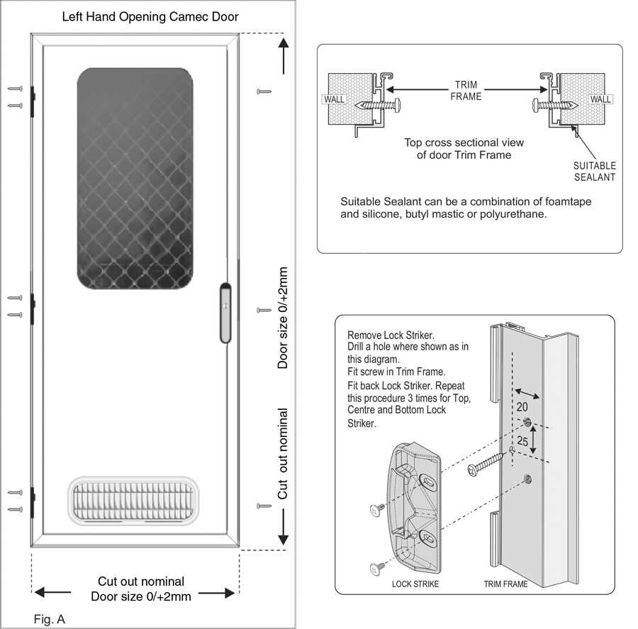 rv screen door parts diagram