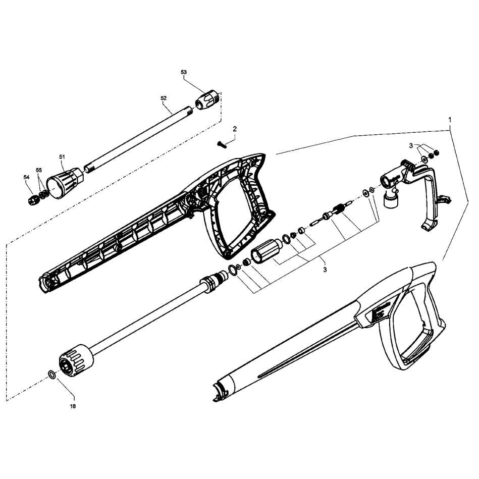 trigger pressure washer gun parts diagram