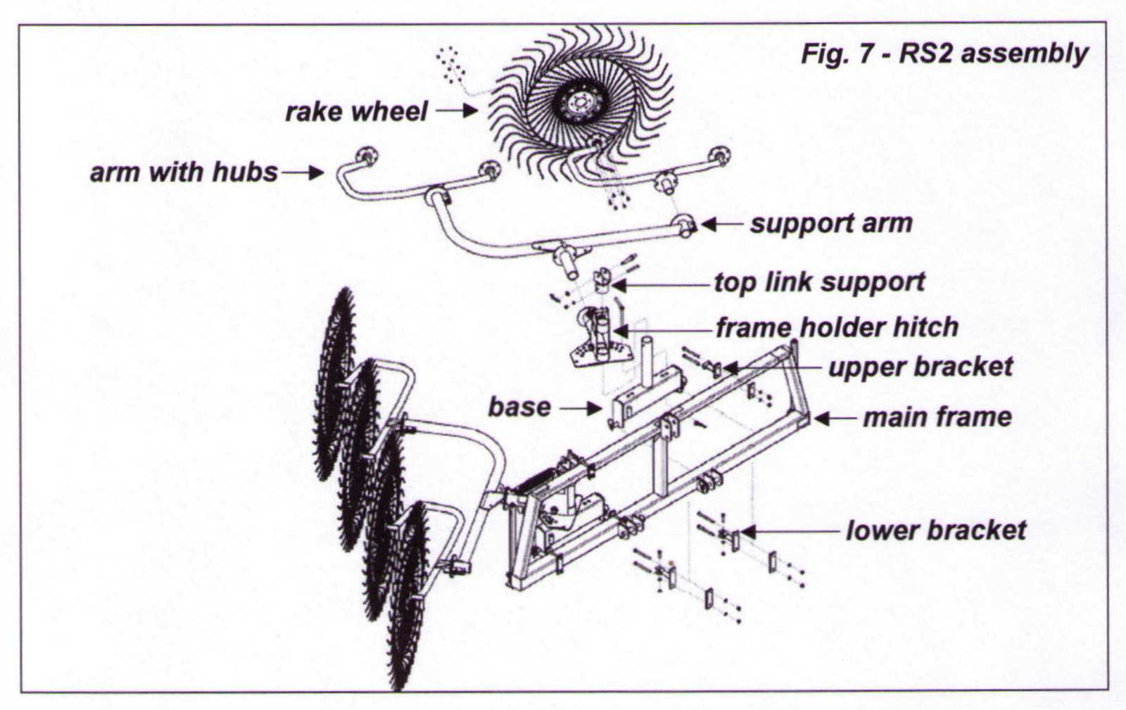 vermeer hay rake parts diagram