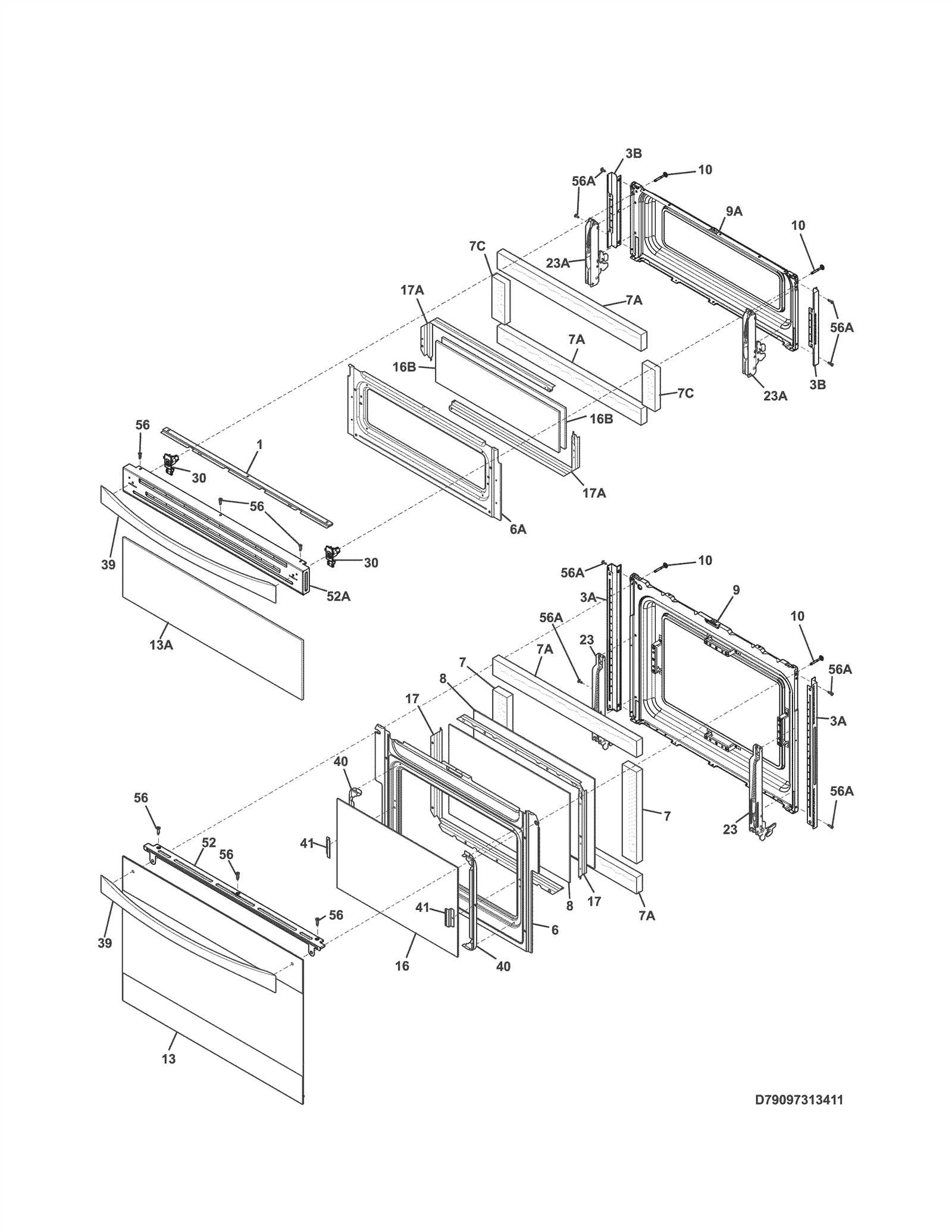 kenmore gas range model 790 parts diagram