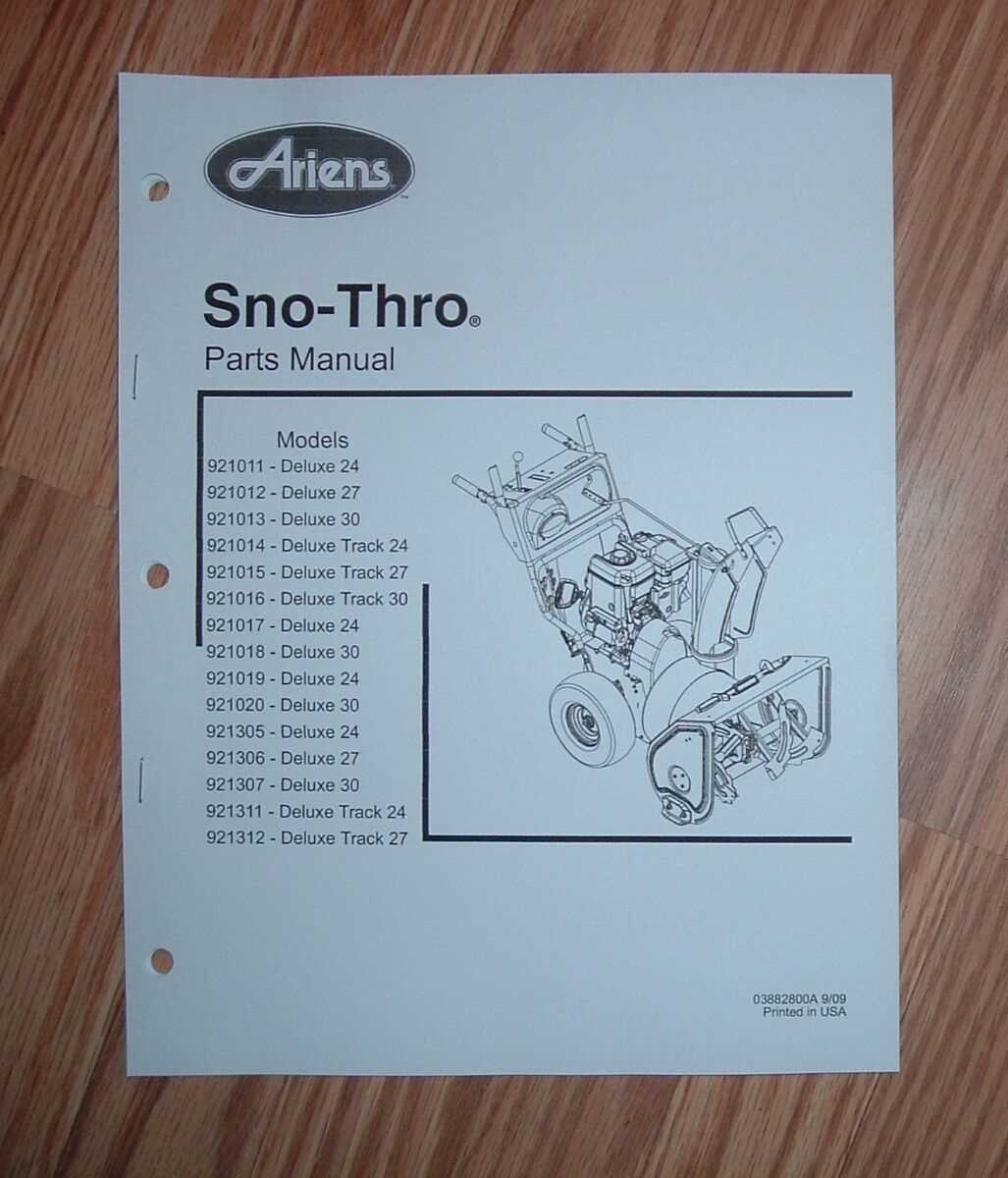 ariens snowblower parts diagram