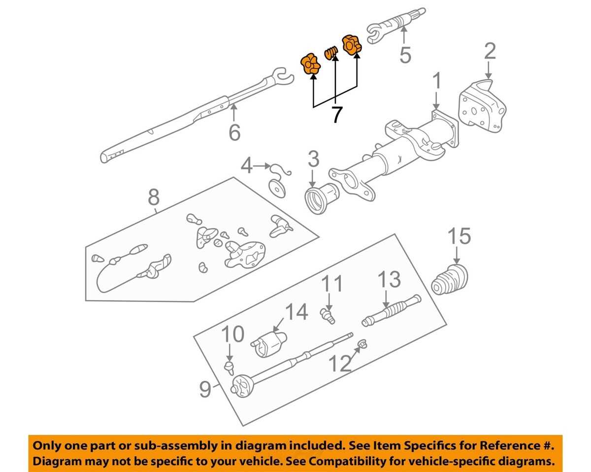 gm steering column parts diagram