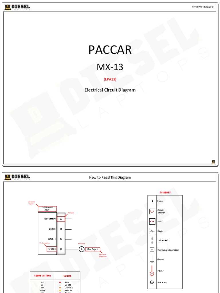 paccar mx 13 engine parts diagram