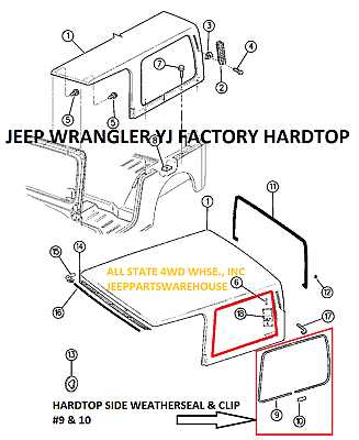 jeep soft top parts diagram