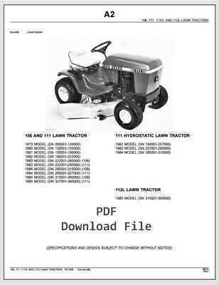 john deere 111 parts diagram