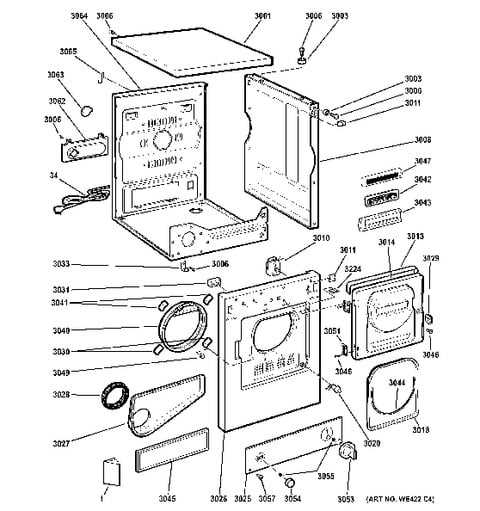 ge electric dryer parts diagram