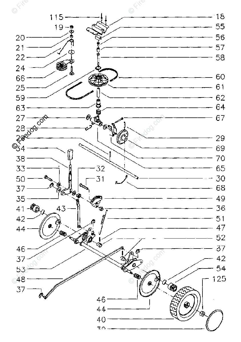 poulan pro lawn mower parts diagram