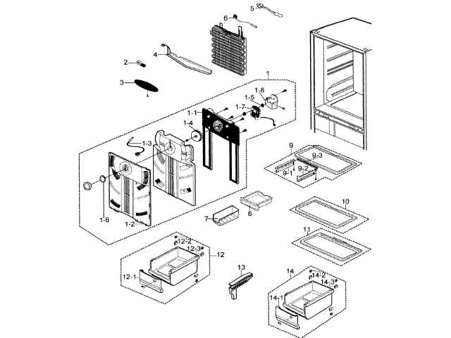 mini fridge parts diagram