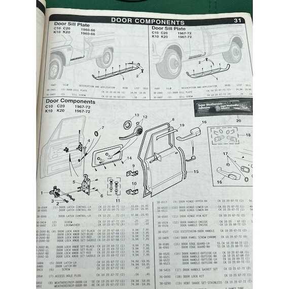 truck door parts diagram