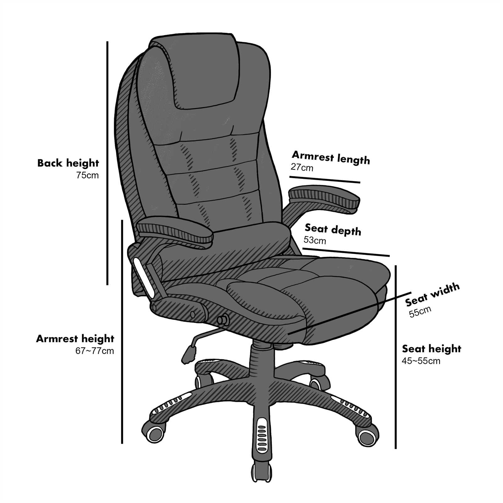 parts of a chair diagram