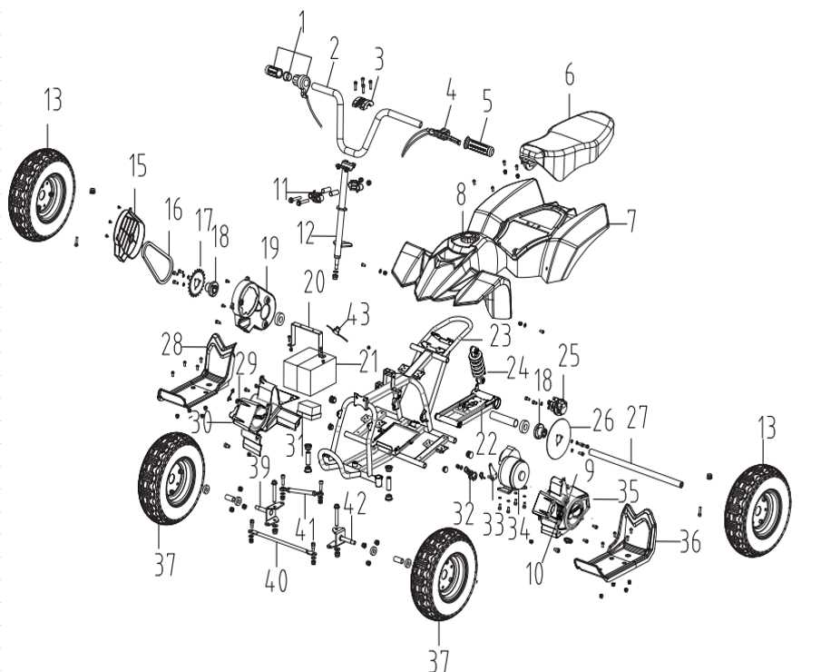 pocket bike parts diagram