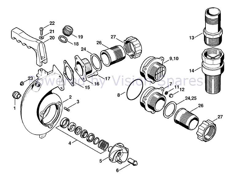 water pump parts diagram